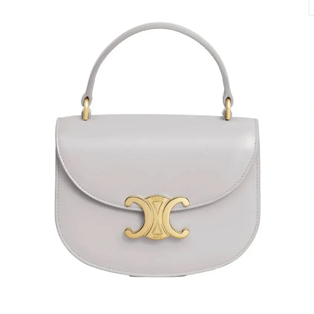 Celine Mini Besace Clea Handbag in Light Gray / Cloudy Grey with Gold Hardware - Picture 1 of 9